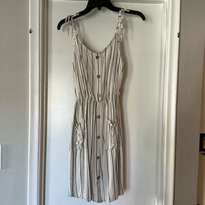 Striped tank dress with pockets